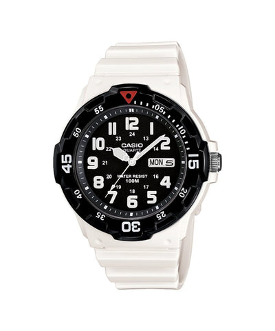 Casio White Resin Band Black Dial Watch MRW200HC-7B