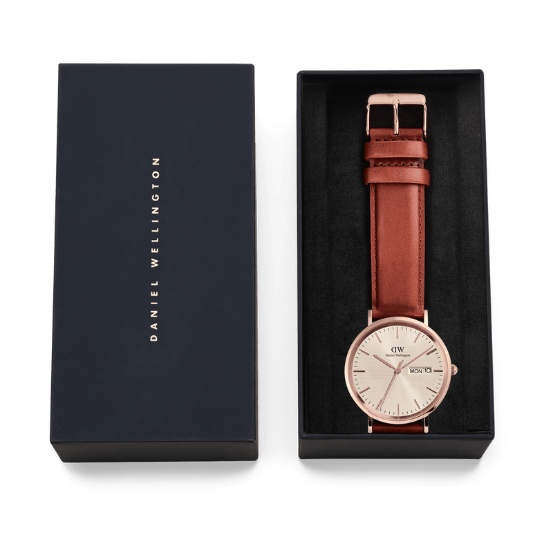 Daniel Wellington Classic St Mawes Rose Gold Champagne Dial Watch DW00100829