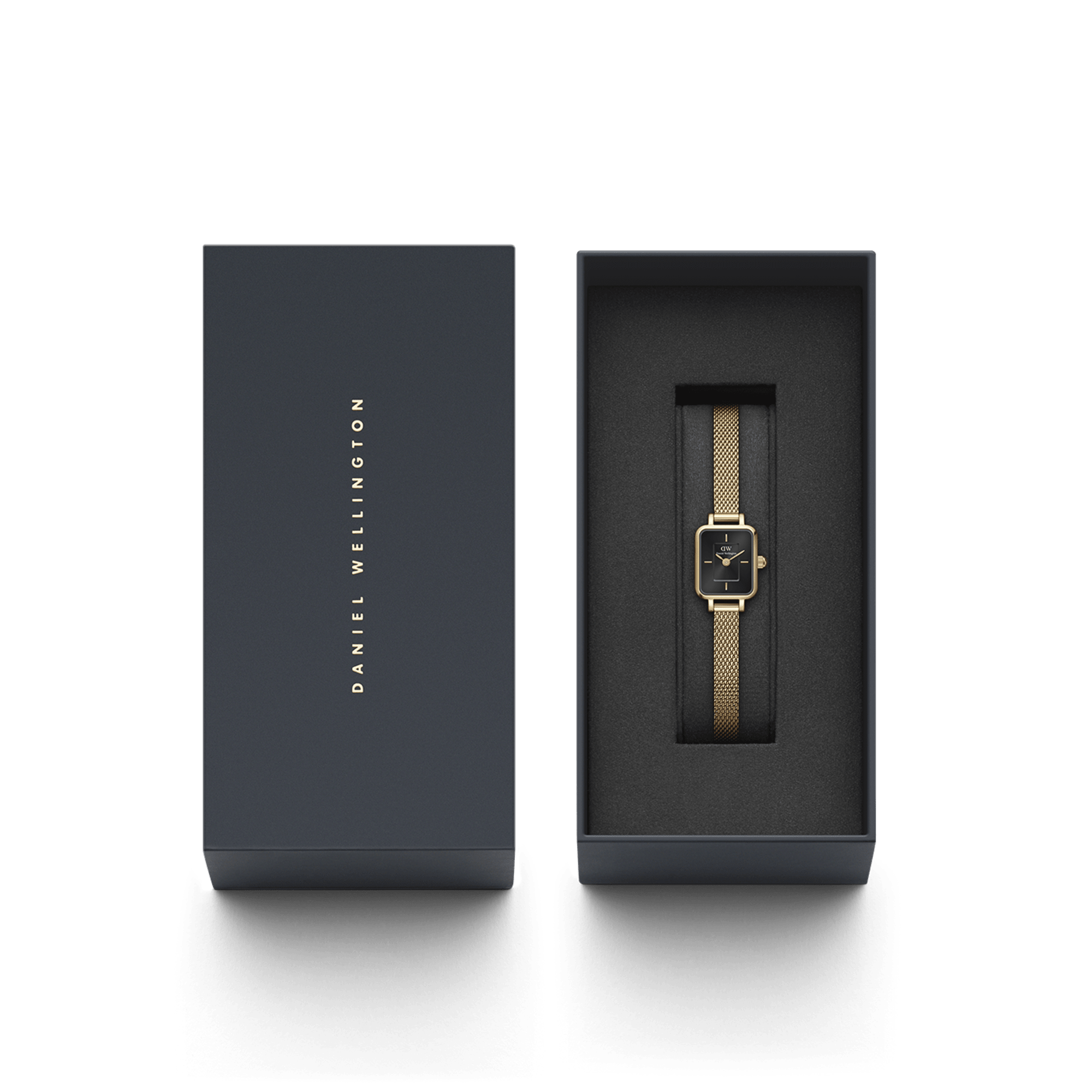Daniel Wellington Quadro Mini 15x18mm Evergold G Black DW00100652