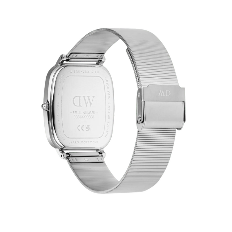 Daniel Wellington Marlon Sterling Wire Vintage Linen Pattern Dial Watch DW00100812