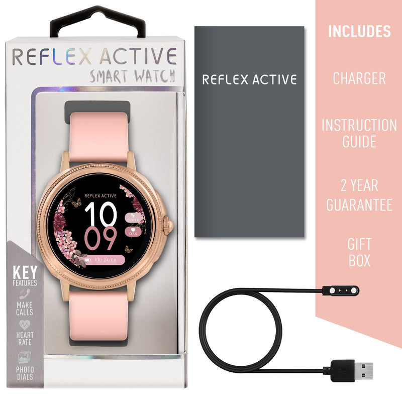Reflex Active Series 25 Rose Case & Pink Silicone Strap Watch RA25-2176