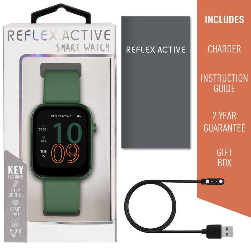 Reflex Active Series 12 Dark Green Silicone Smartwatch RA12-2156