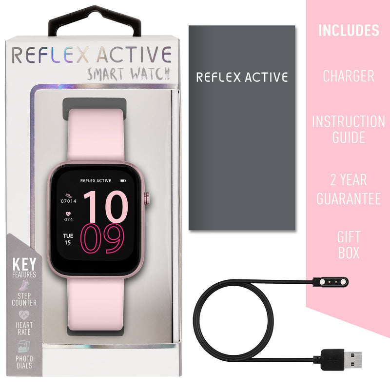 Reflex Active Series 12 Pale Pink Silicone Smartwatch RA12-2157