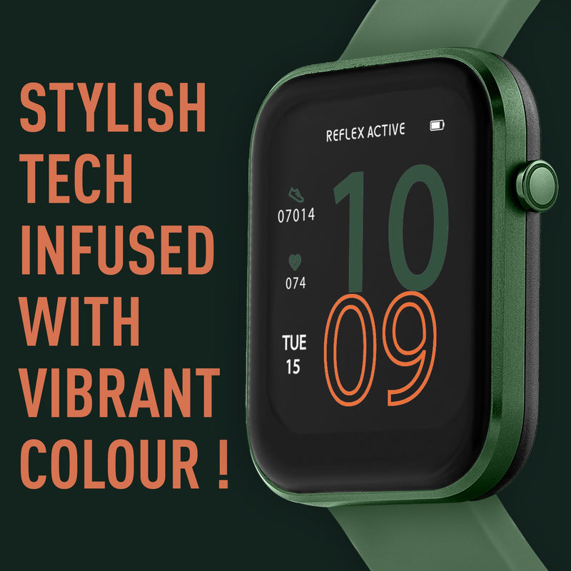 Reflex Active Series 12 Dark Green Silicone Smartwatch RA12-2156