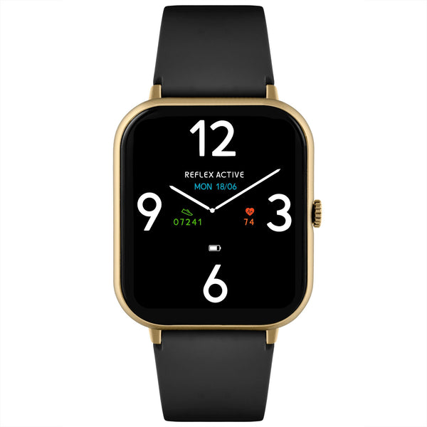 Reflex Active Series 23 Gold Case & Black Silicon Strap Watch RA23-2168