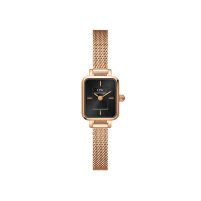 Daniel Wellington Quadro Mini Melrose Rose Gold Onyx Watch