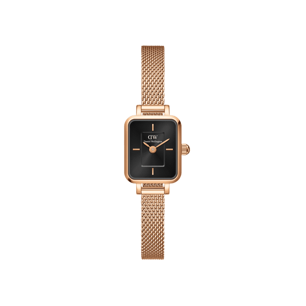 Daniel Wellington Quadro Mini Melrose Rose Gold Onyx Watch DW00100647