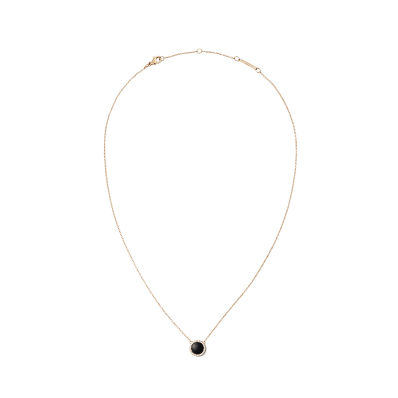 Daniel Wellington Audrey Black Agathe Rose Gold Necklace DW00401450