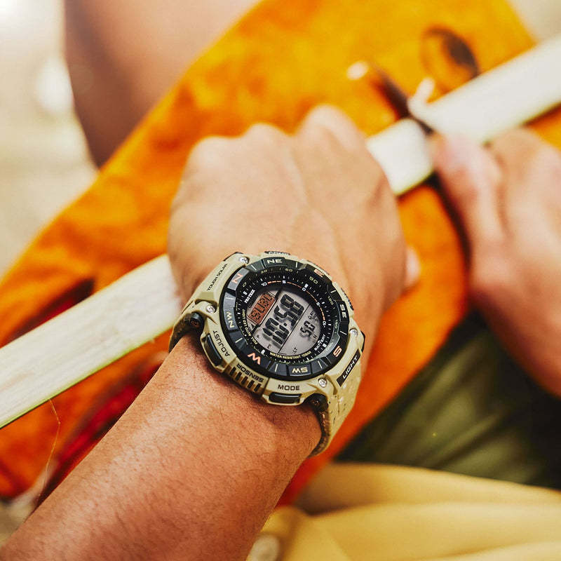 Casio PRO TREK Eco-Friendly Edition with Dual-Layer Display and Recycled Resin Strap PRG340SC-5D