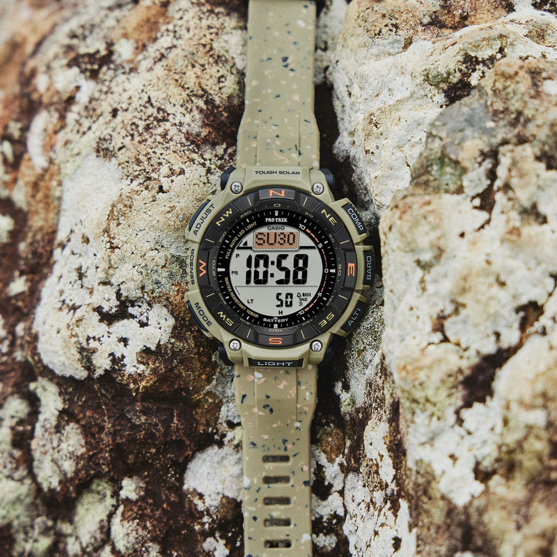 Casio PRO TREK Eco-Friendly Edition with Dual-Layer Display and Recycled Resin Strap PRG340SC-5D