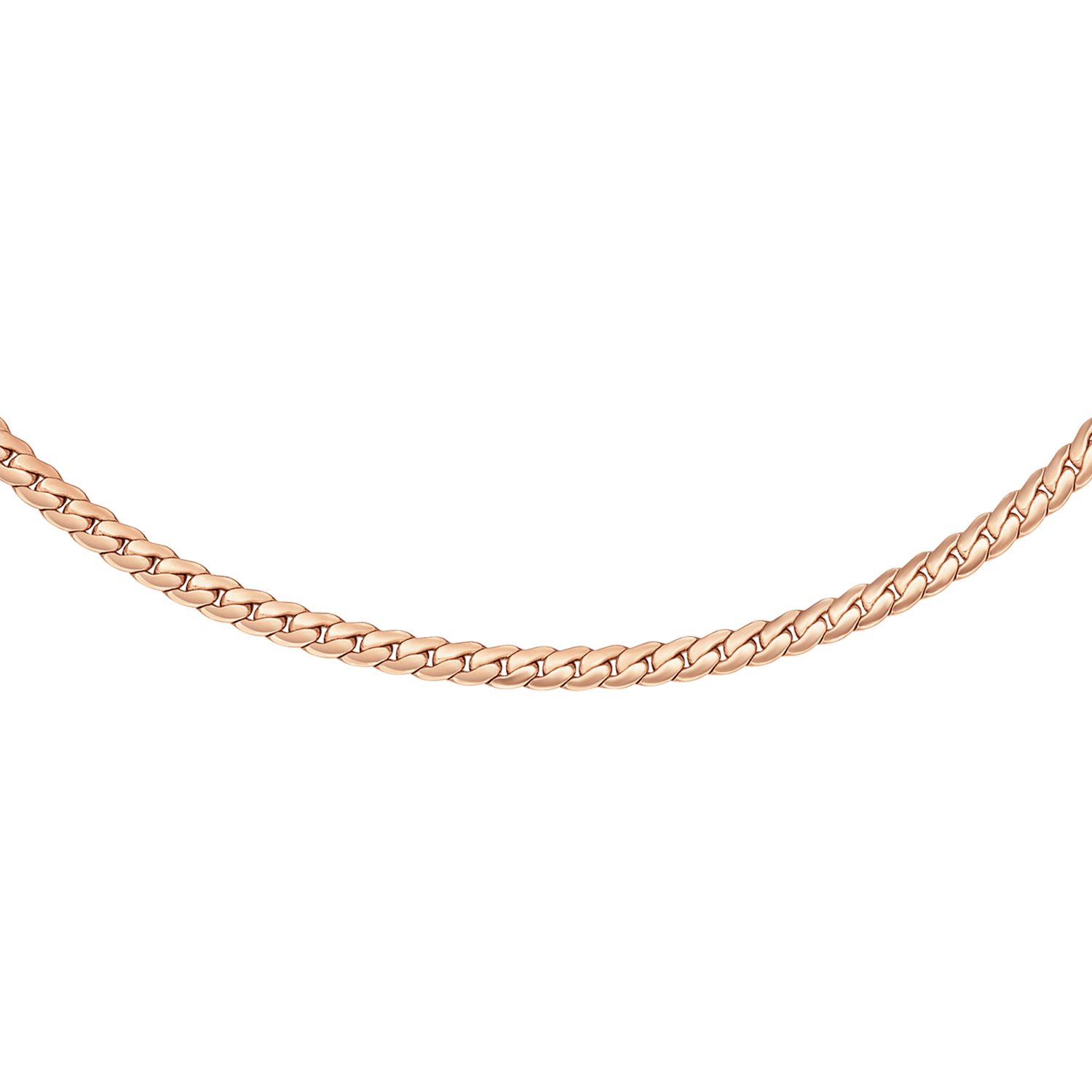 Flat Chain Rose Gold Necklace DW00400544