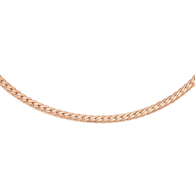 Rose gold hot sale flat chain necklace