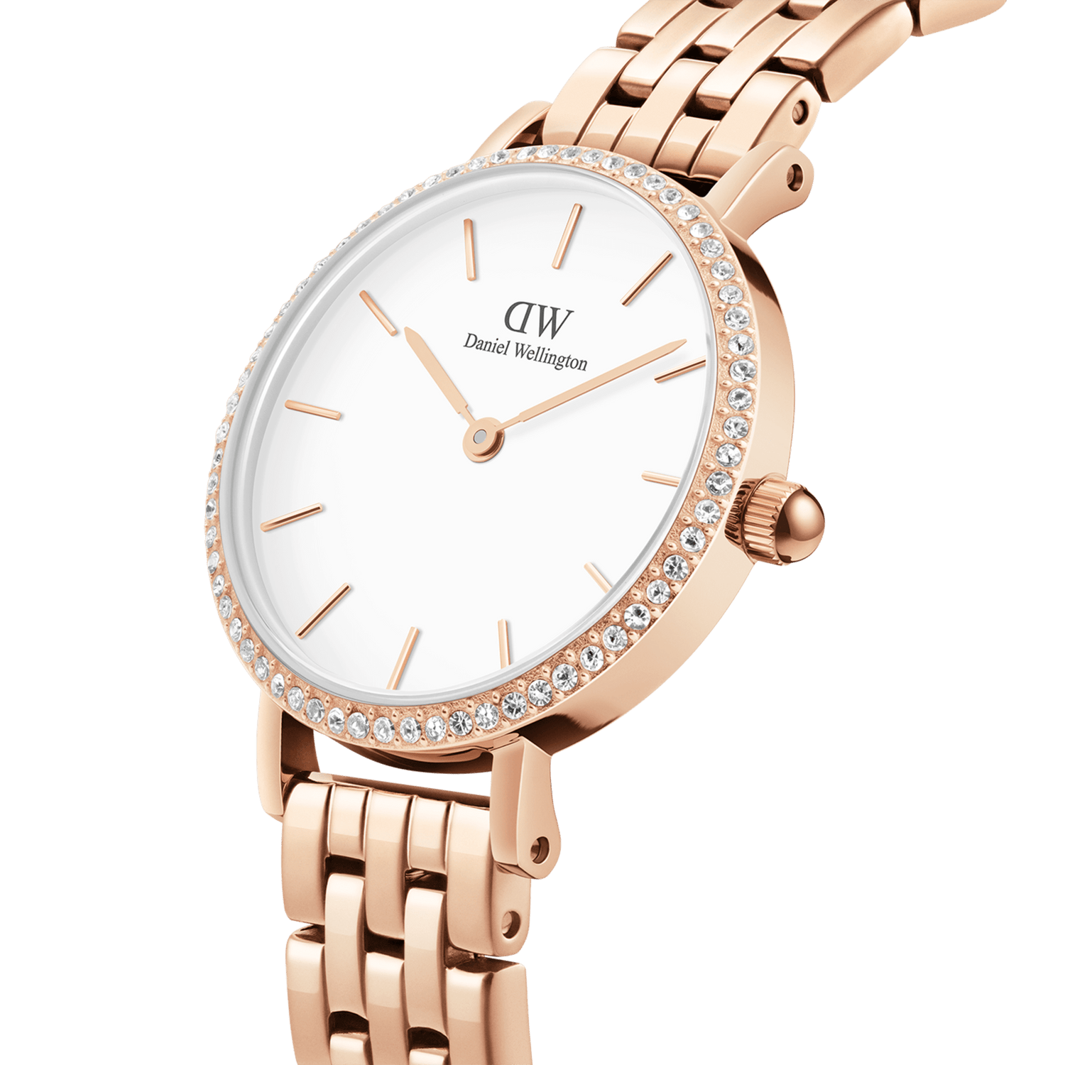 Daniel Wellington Petite 28mm Bezel 5-Link White Watch DW00100666
