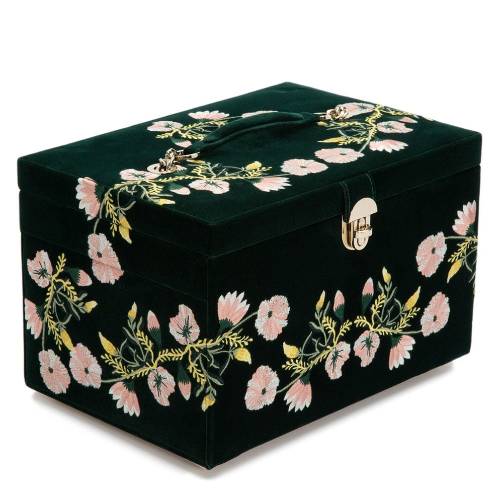 Wolf Zoe Large Jewelry Box Forest Green 393012