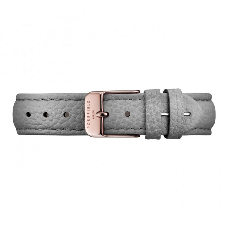 Rosefield September Issue White Dial Grey Leather Strap Watch SIGD-I82