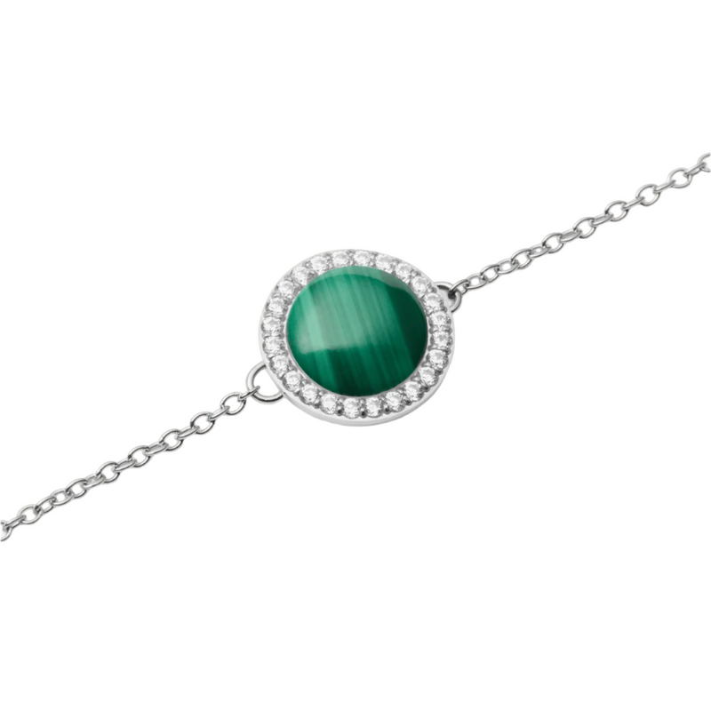 Daniel Wellington Audrey Malachite Silver Bracelet DW00401437
