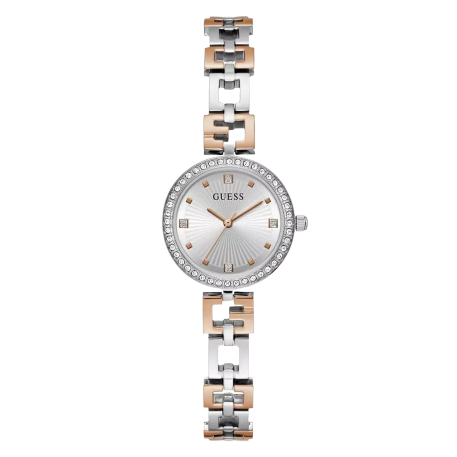 Guess Lady G Silver Dial Two Tone Stainless Steel Watch GW0656L2