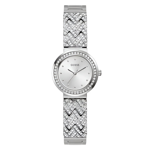Guess Treasure Silver Dial Stainless Steel Watch GW0476L1
