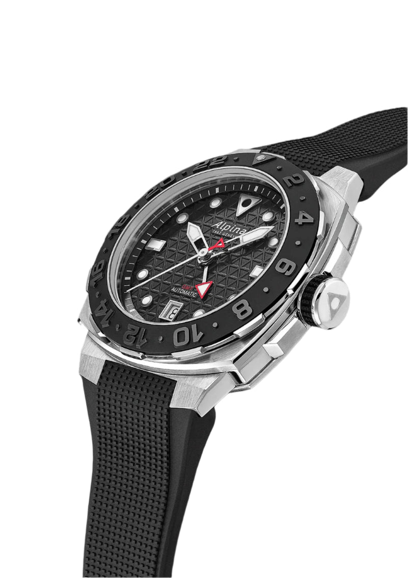 Alpina Seastrong Diver Extreme Automatic Black Dial Rubber Band Watch AL-560B3VE6
