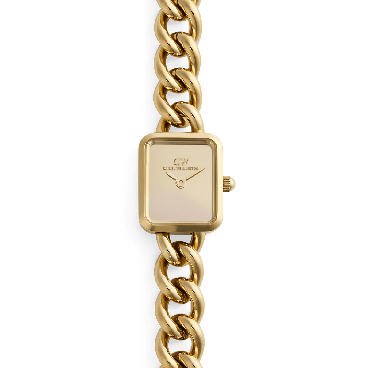 Daniel Wellington Jolie Chain Reflection Gold DW00100971 women's watch with gold mirror dial and gold link strap
