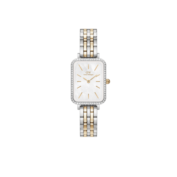 Daniel Wellington Quadro 20X26mm Bezel 5-Link White Dial Watch DW00100671