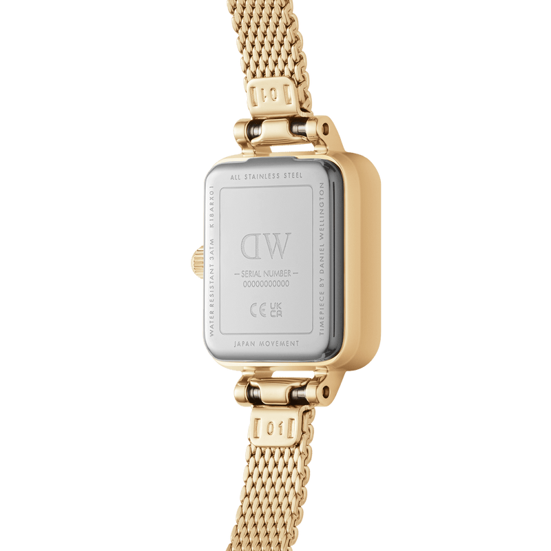 Daniel Wellington Quadro Mini Lumine Bezel Gold Watch DW00100730