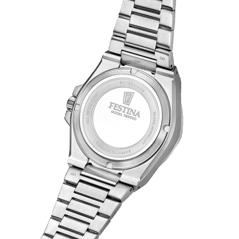 Festina Swiss Made Black Dial Stainless Steel Men's Watch F22000/4