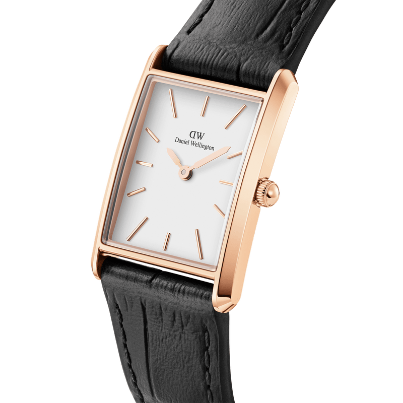 Daniel wellington black and rose gold watch hot sale
