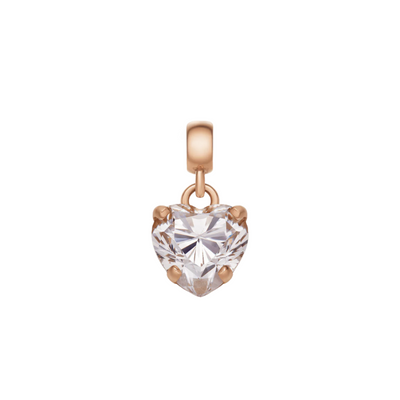 Daniel Wellington Heart White Crystal Rose Gold Charm DW00400424