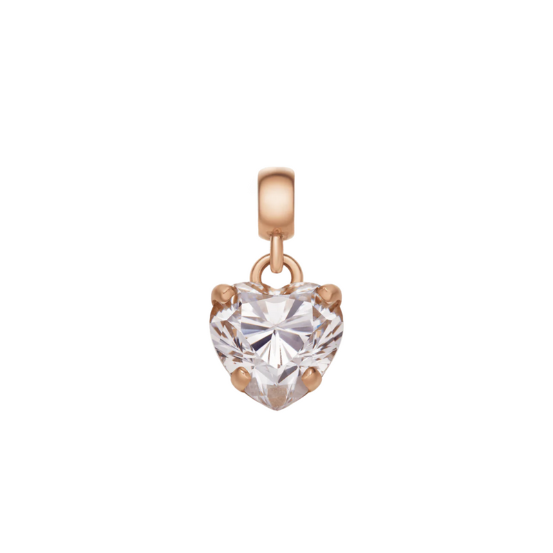 Daniel Wellington Heart White Crystal Rose Gold Charm DW00400424