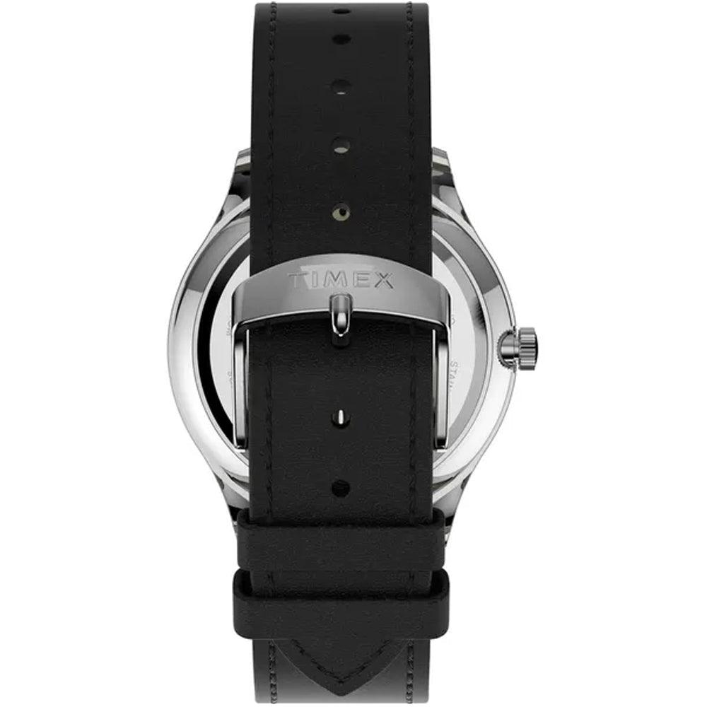 Timex Easy Reader 40 White Dial Black Leather Strap Watch TW2T71800