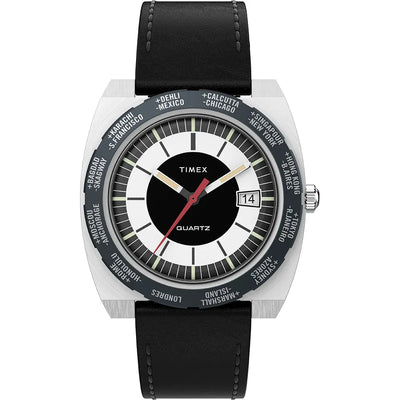Timex Q World Time Ring Reissue Quartz Watch TW2V69500 Watch Direct
