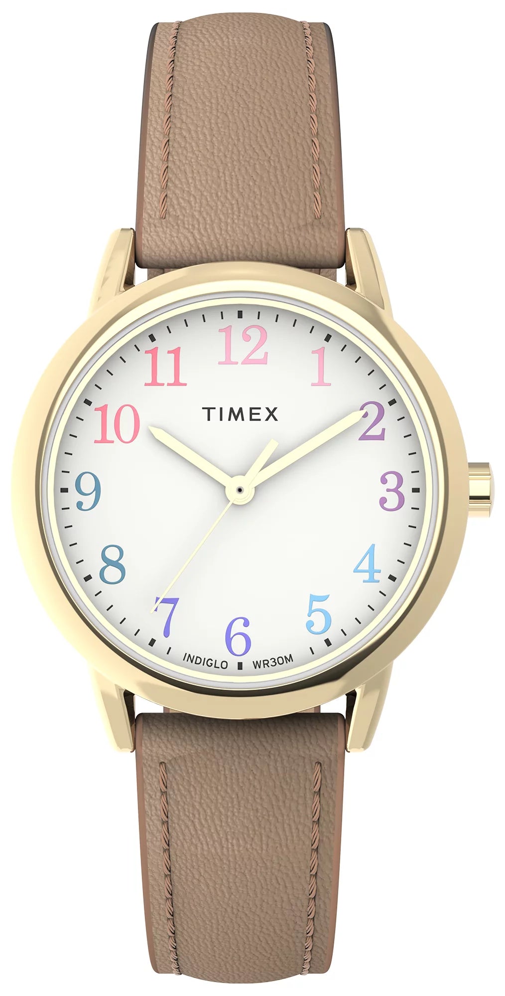 Timex Easy Reader Classic Brown Leather Strap Watch TW2W32400