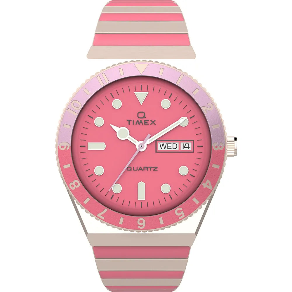 Timex Q 36mm Pink Dial Watch TW2W41000