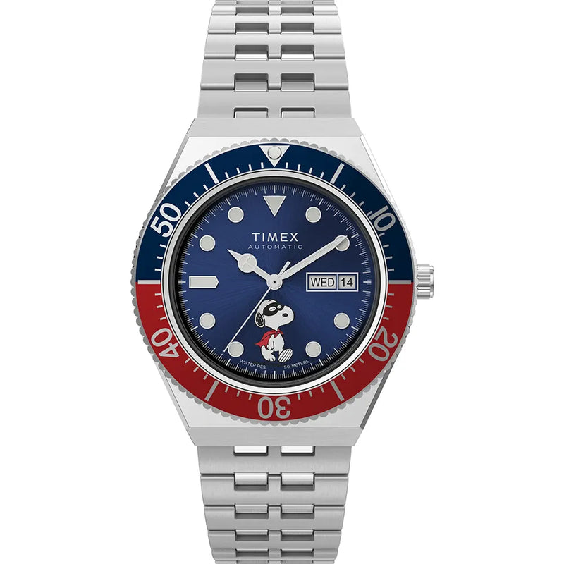 Timex M79 Peanuts "Superhero" Masked Marvel Stainless Steel Watch TW2W47500