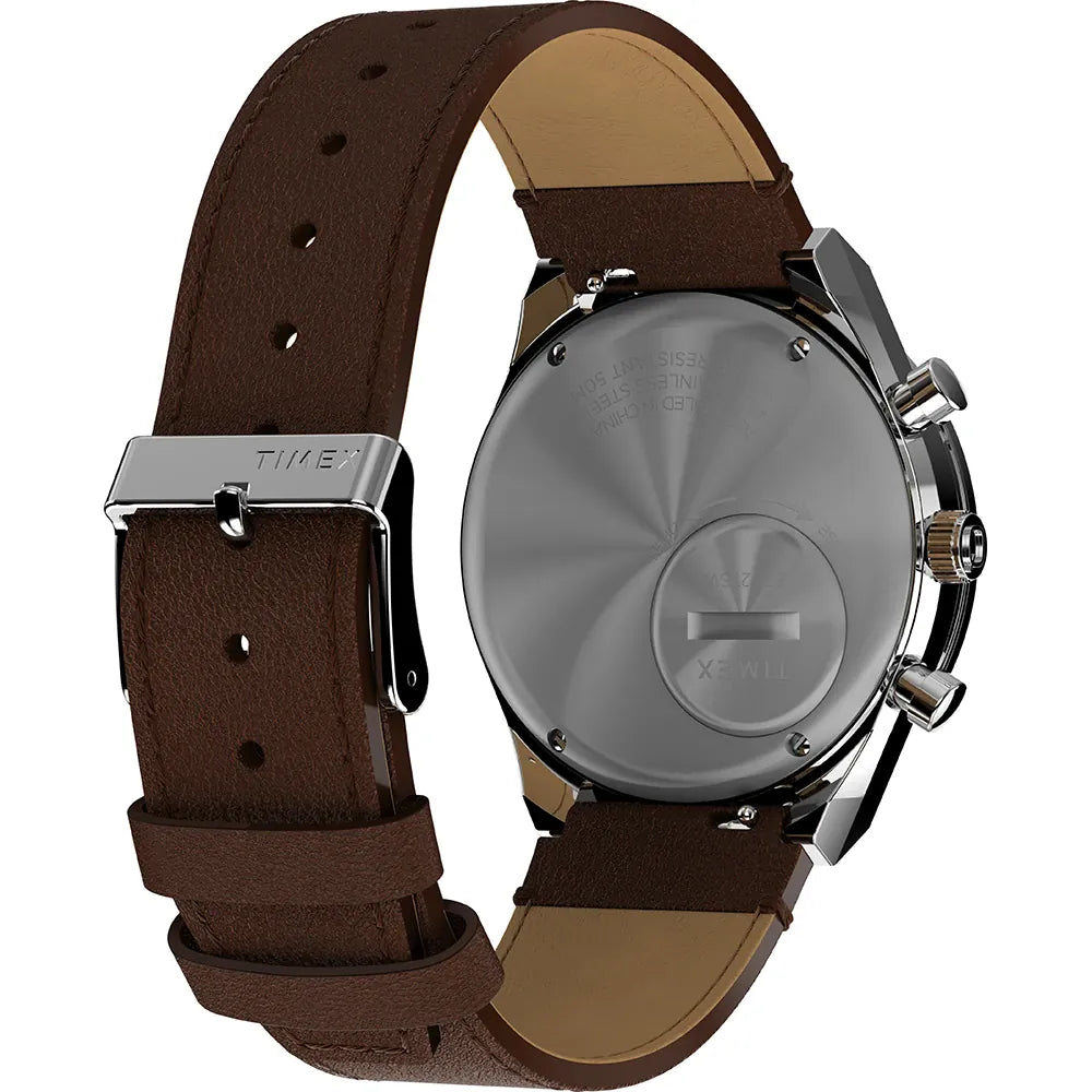 Timex Q Chronograph Brown Leather Watch TW2W51800