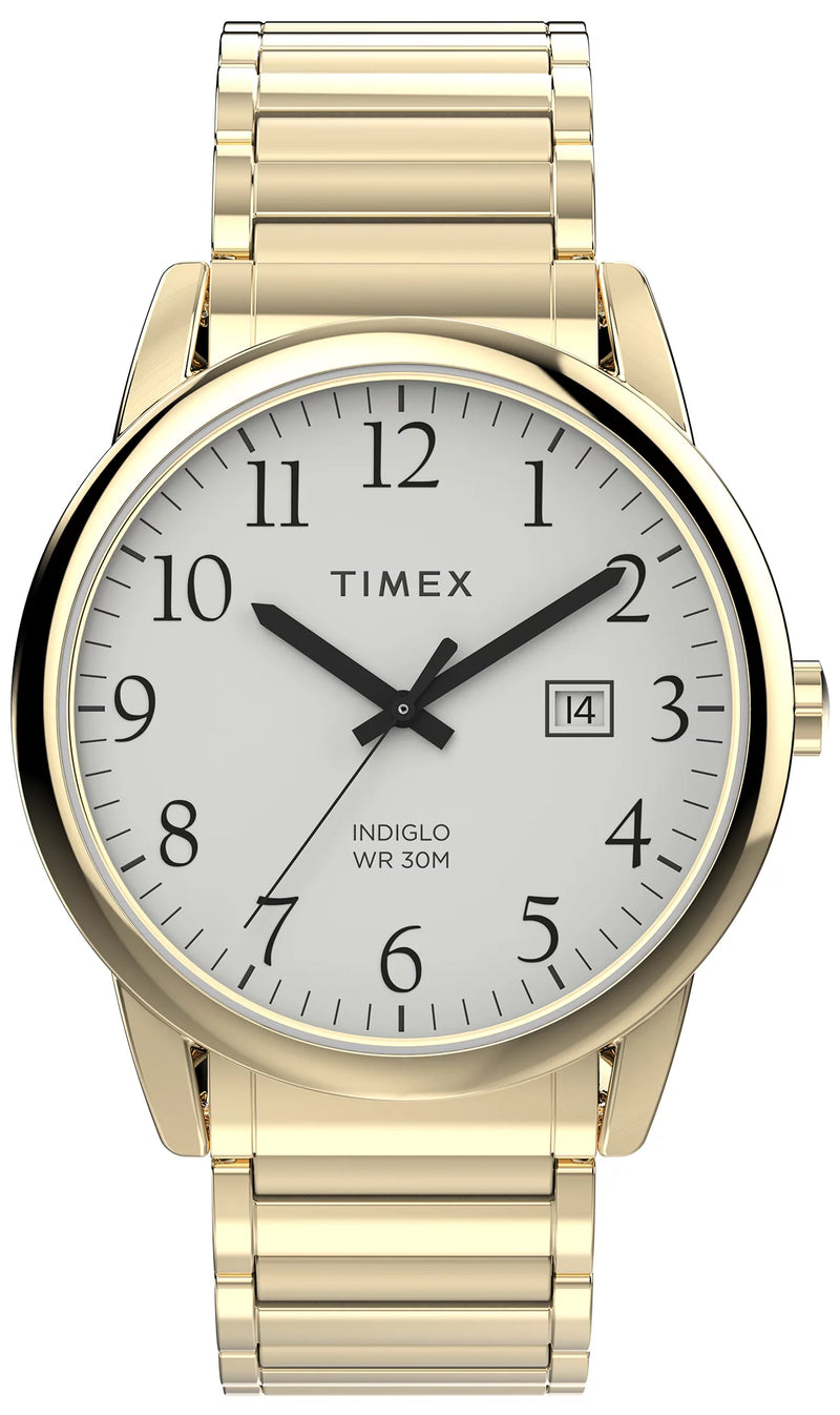 Timex Easy Reader 40mm White Dial Gold Watch TW2W52000 Watch Direct