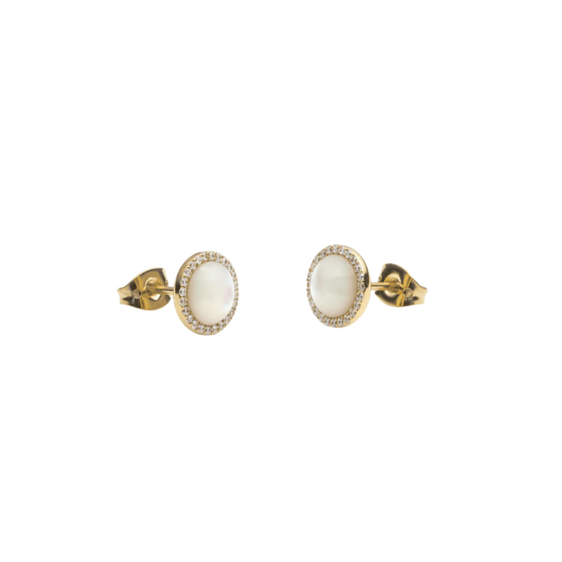 Daniel Wellington Audrey Mother of Pearl Gold Earrings