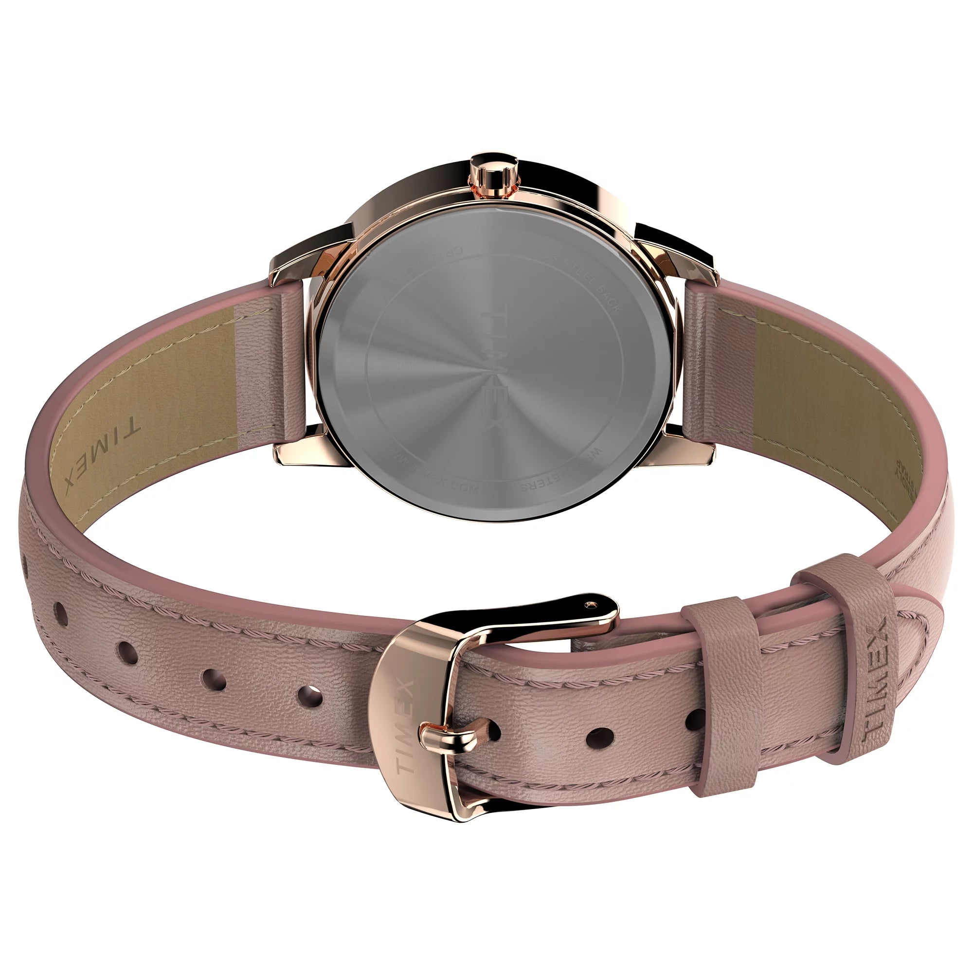 Timex Easy Reader Classic Pink Leather Strap Watch TW2W32300