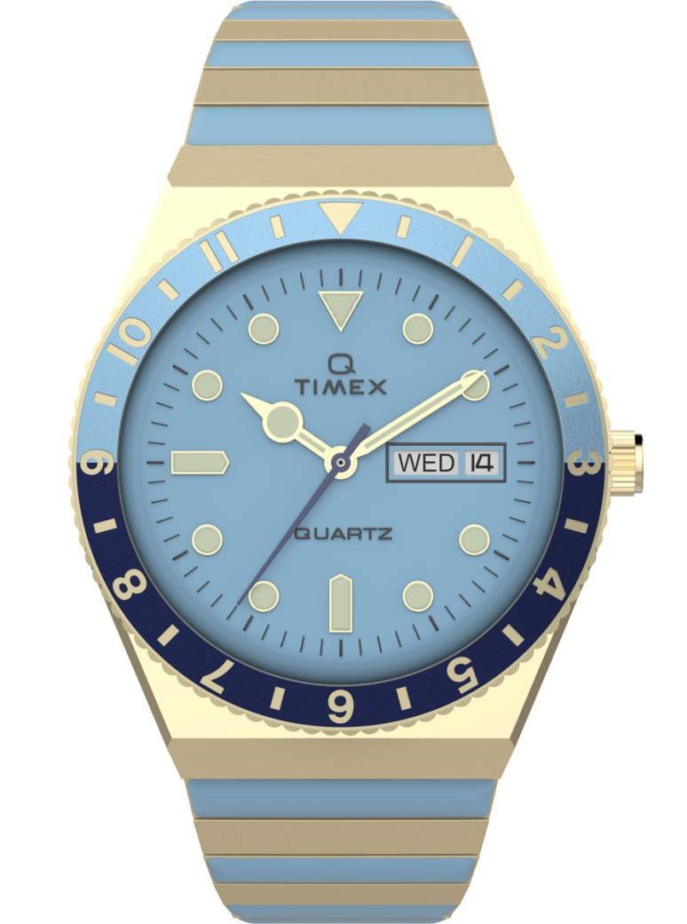 Timex Q 36mm Gold Dial Watch TW2W40900