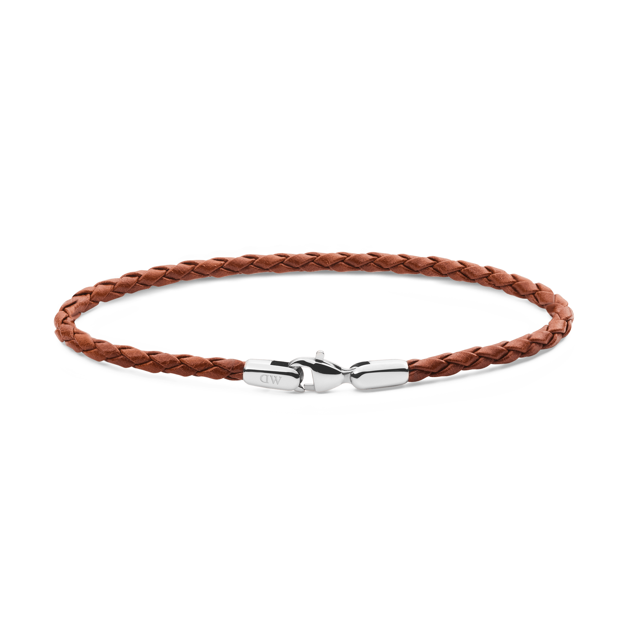 Daniel Wellington Daniel Braided Leather Bracelet St Mawes 2.8 Silver