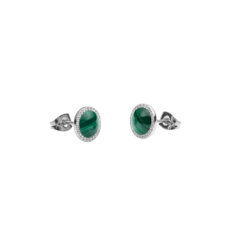 Daniel Wellington Audrey Earrings Malachite Silver DW00401419