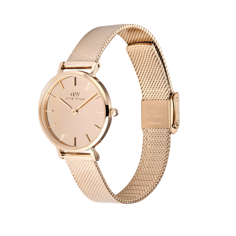 Daniel Wellington Petite Mirror Reflection Rose Gold Dial Watch DW00100795