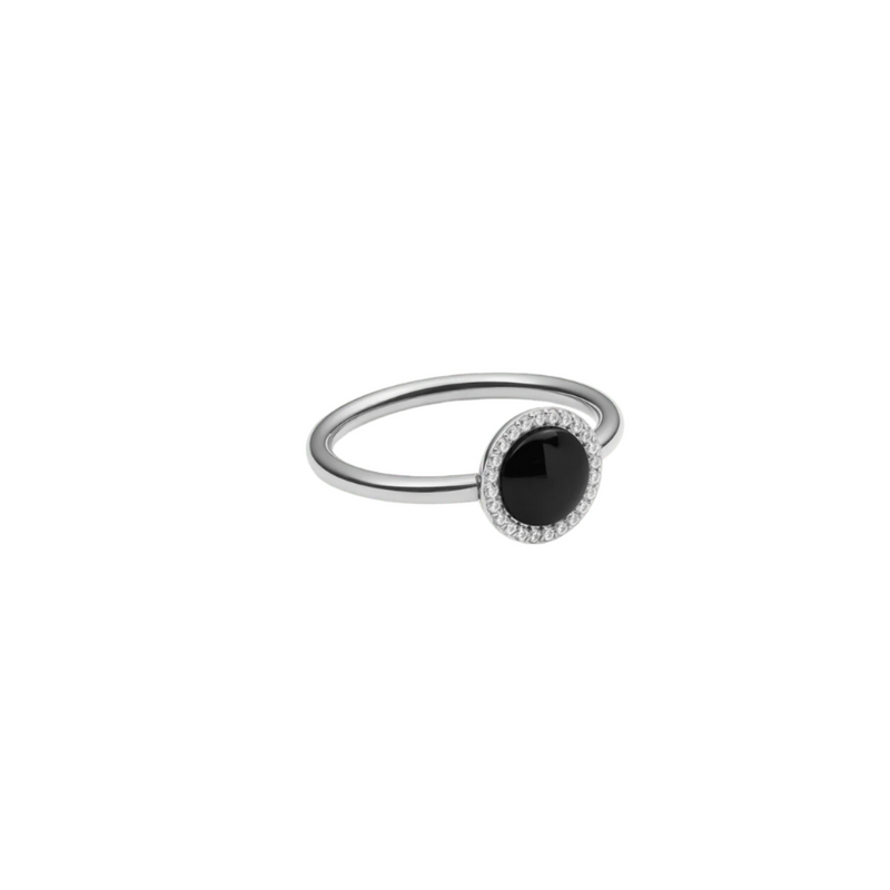 Daniel Wellington Audrey Black Agathe Silver Ring