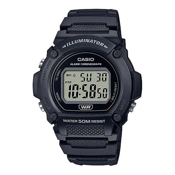 Casio Digital Black Dial and Resin Band Watch W219-1A