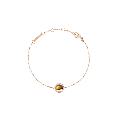 Daniel Wellington Audrey Tiger Eye Rose Gold Bracelet DW00401433