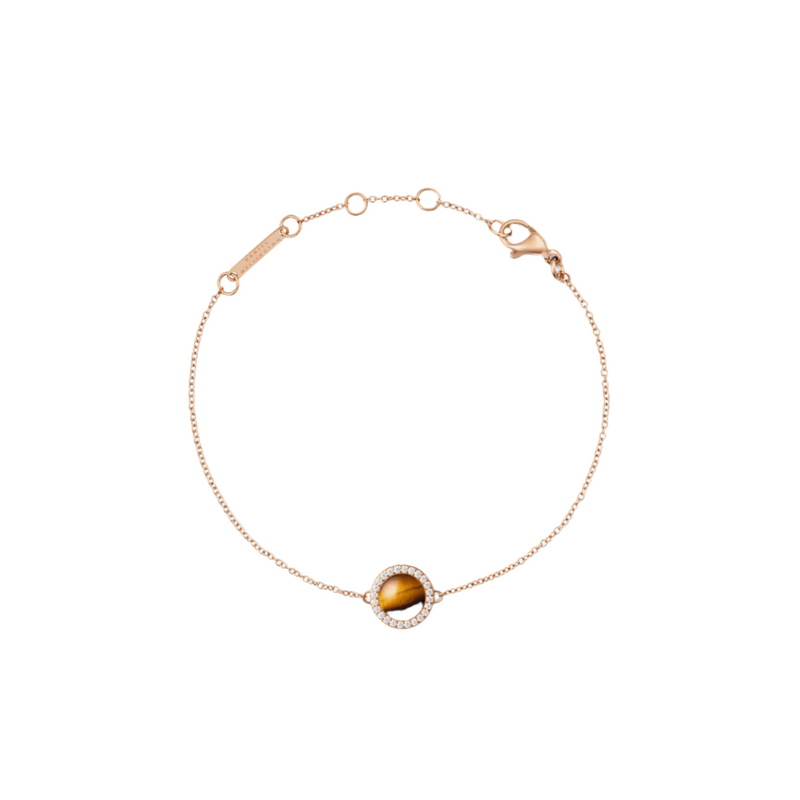 Daniel Wellington Audrey Tiger Eye Rose Gold Bracelet DW00401433