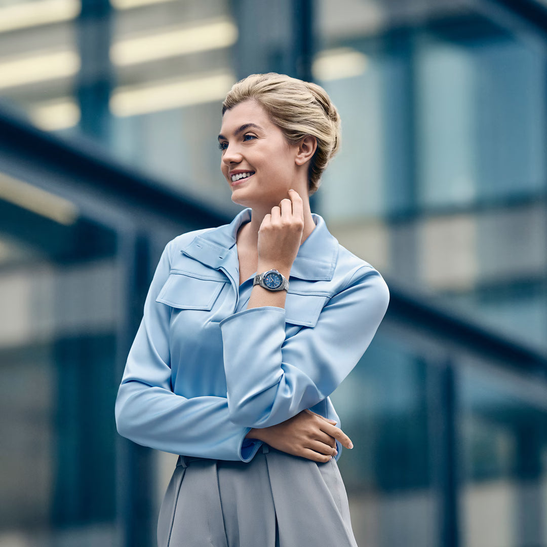 Wenger Executive 34mm Blue Dial Stainless Steel 200M Women's Watch 01.2021.102