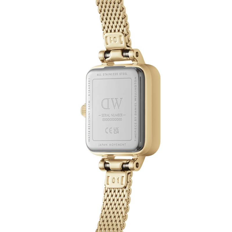 Daniel Wellington Quadro Mini 15x18mm Evergold Gold Amber