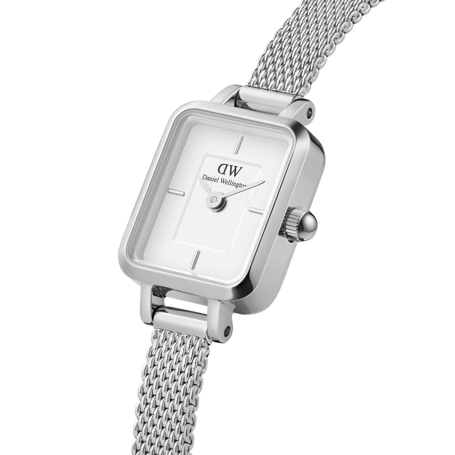 Daniel Wellington Quadro Mini Sterling White Dial Watch DW00100726